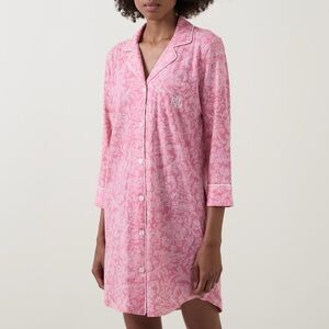 NWT Ralph Lauren Pink Paisley Jersey Pajama Dress